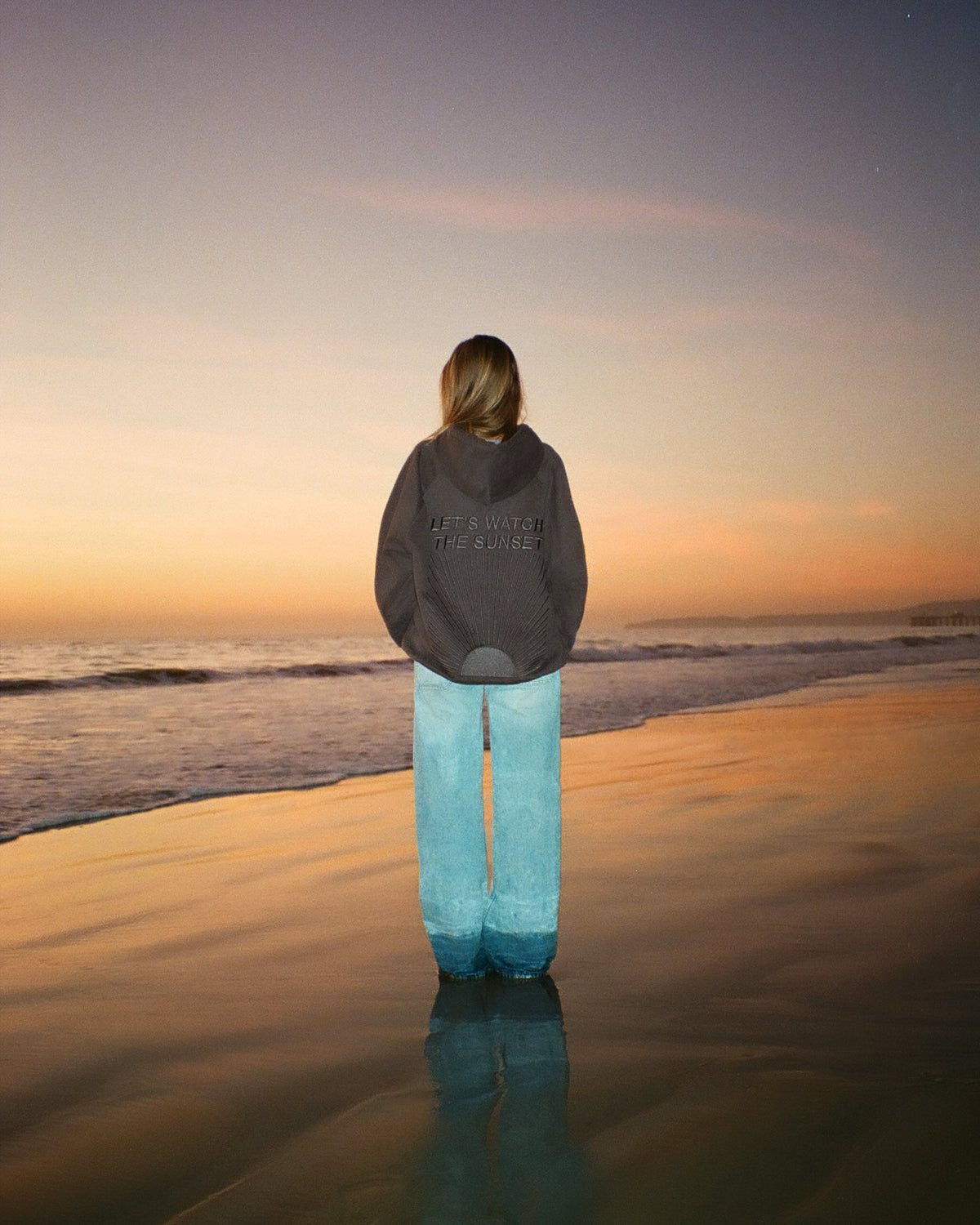 "Yin+Yang" Let's Watch the Sunset Oversized Lux Hoodie