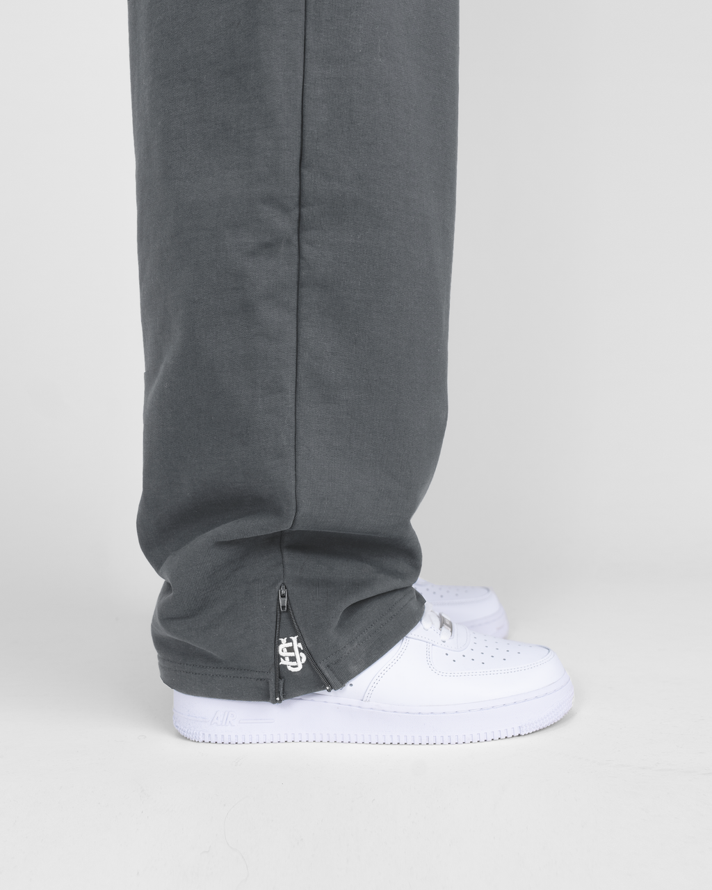 PANTALONI JOGGER CON CERNIERA - ANTRACITE