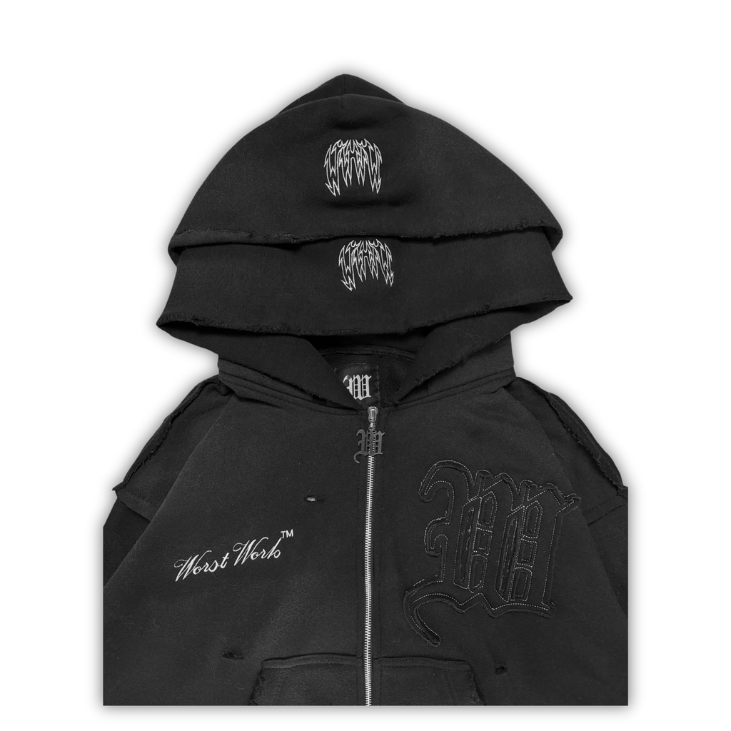 SUDADERA CON CAPUCHA CRYSTALIZED "ASPHALT"