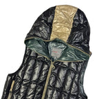 Ultime taglie: gilet imbottito con cappuccio nera