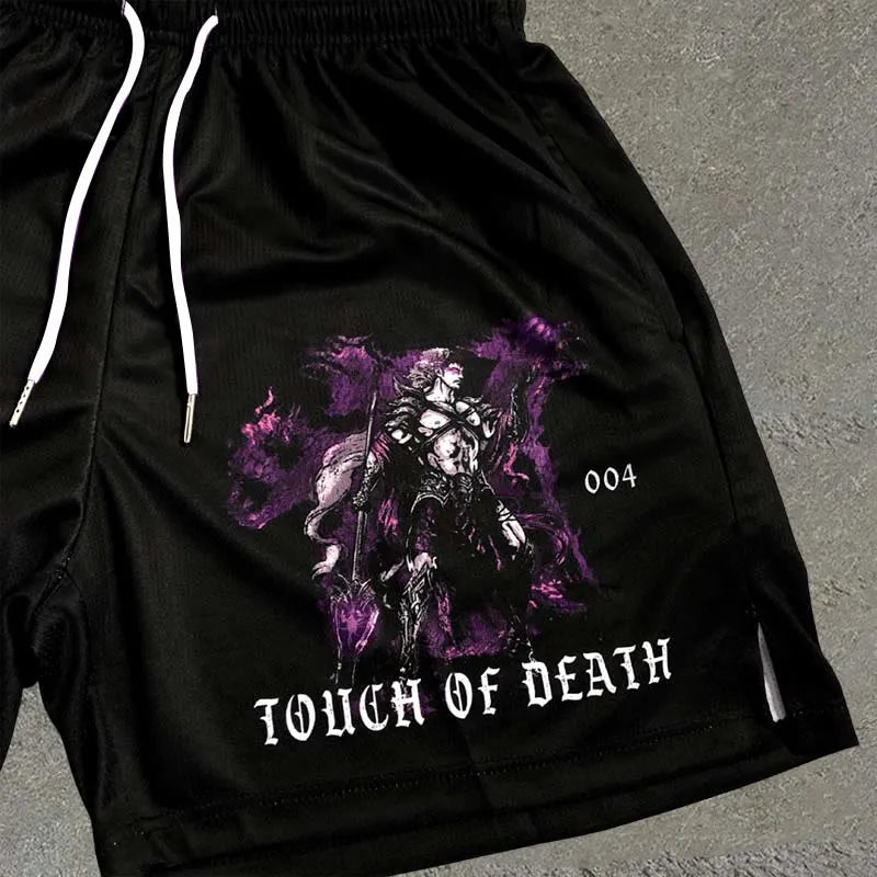Hades Print Lässige Street-Mesh-Shorts
