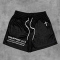 Vintage Philippians 4 13 Graphic Casual Street Mesh Shorts