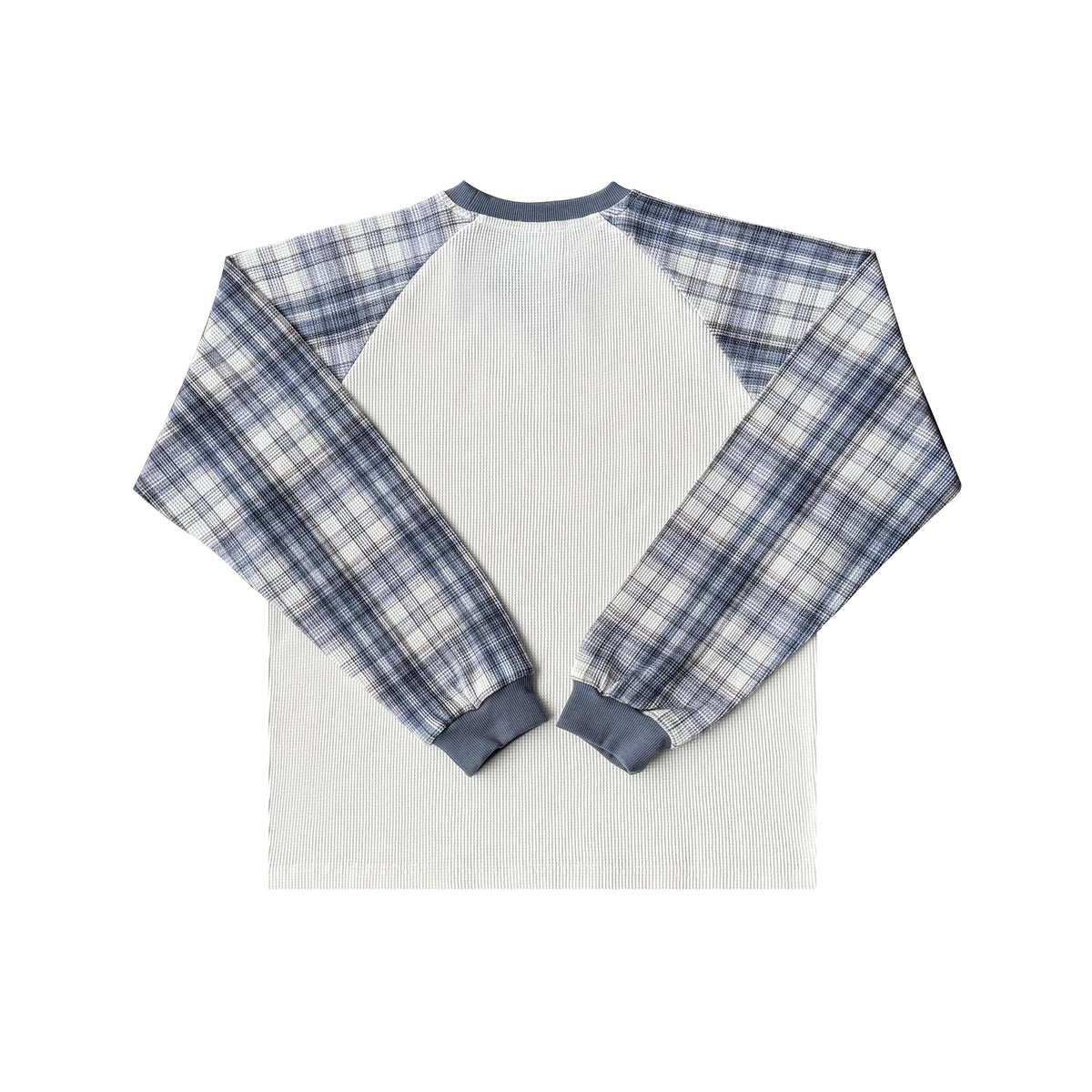 MAGLIA A MANICHE LUNGHE A NIDO D’APE - Azzurro