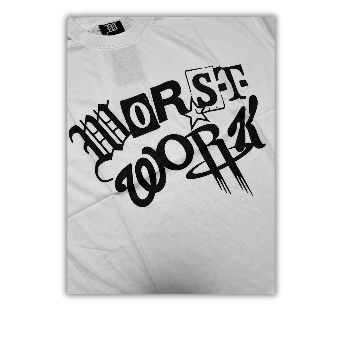 "ABSTRACT" TEE - WHITE