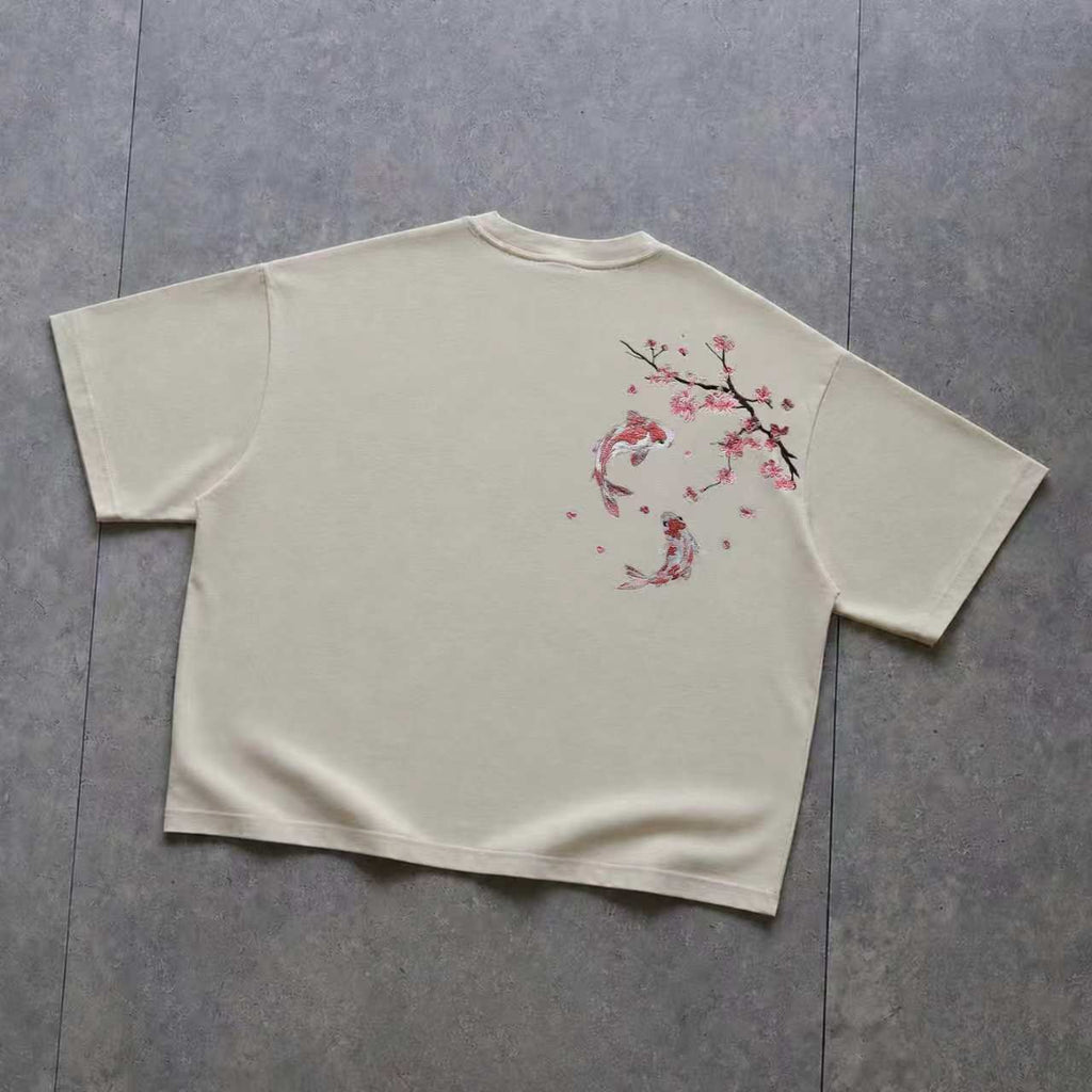 “Drifting Blossom” Tee - Cream