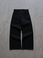 Onyxschwarze Baggy-Jeans