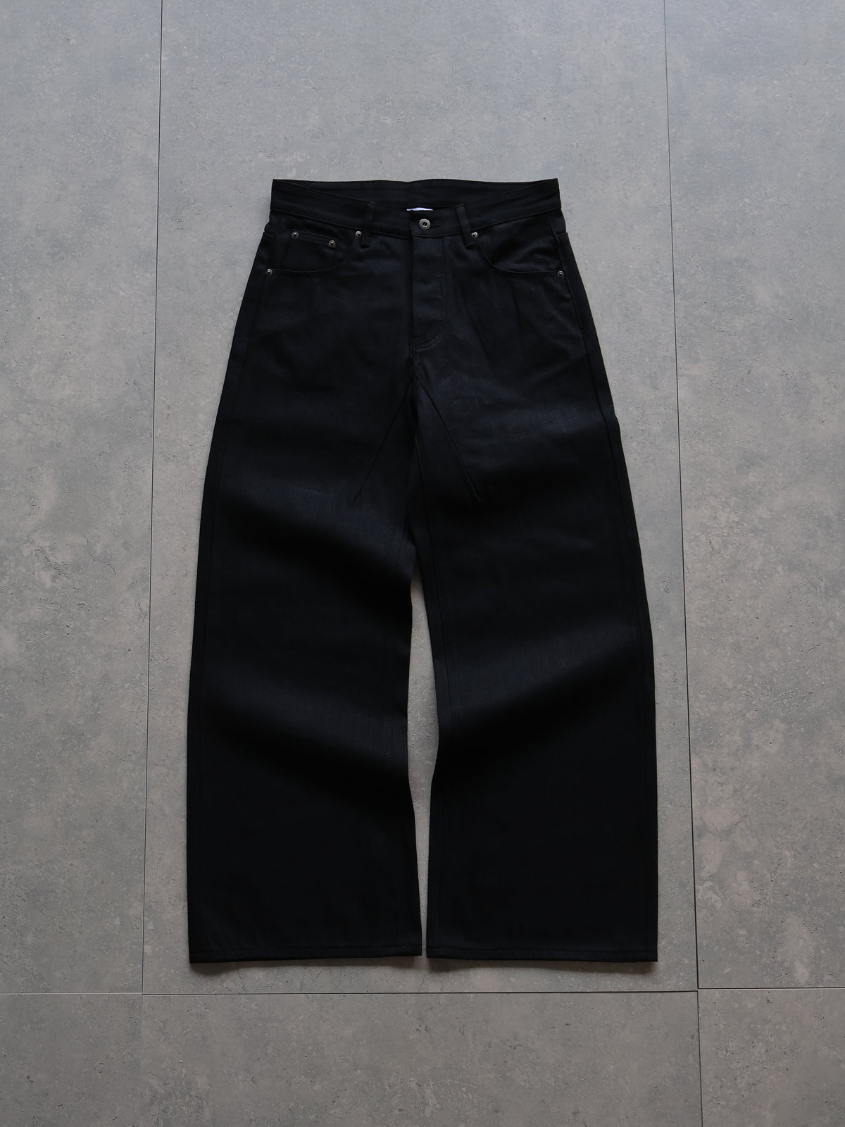 Onyxzwarte baggy denim