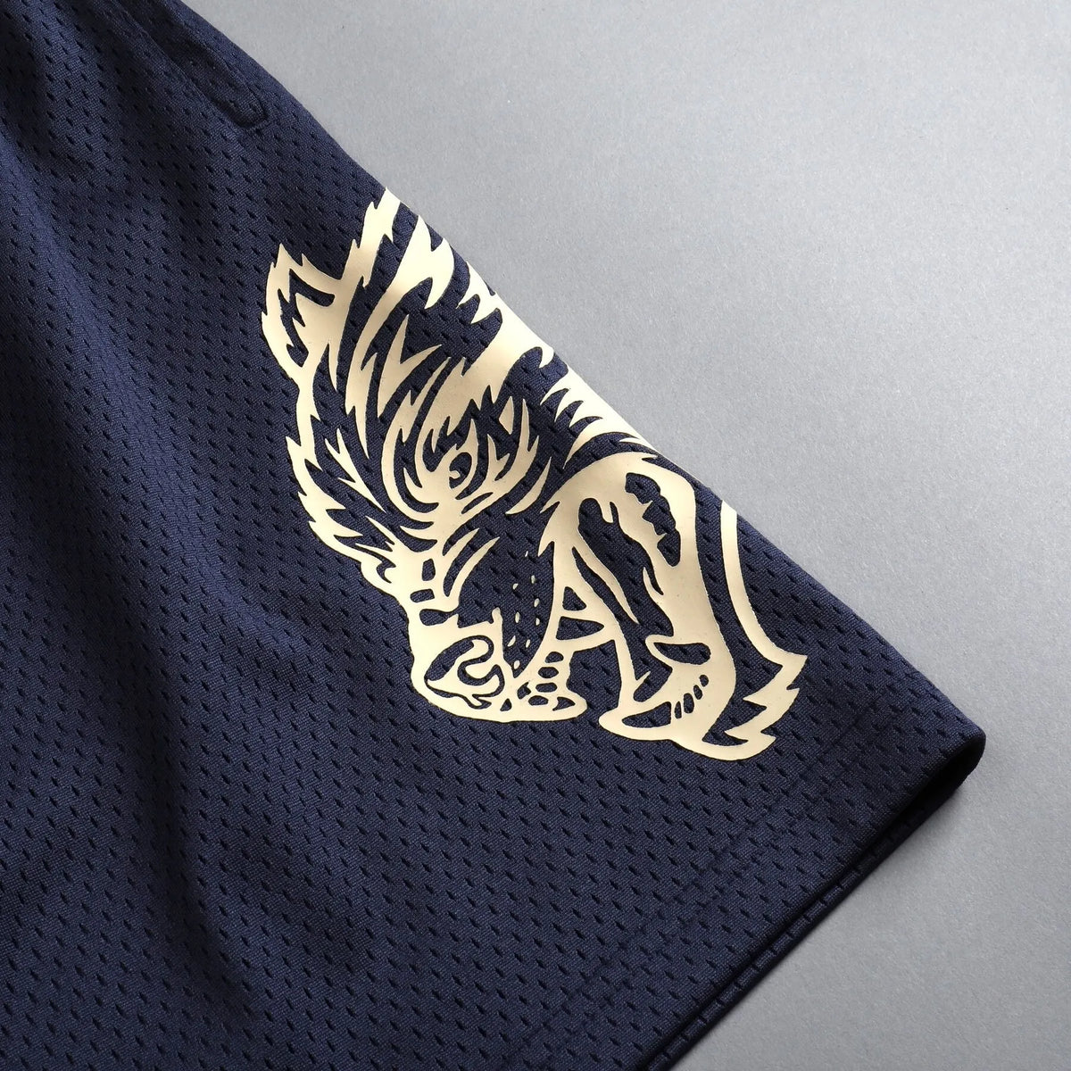 Casual street-meshshorts met dieren- en tekstprint