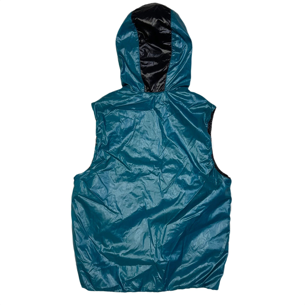 Final Sizes: Hooded Puffer Gilet In Blue