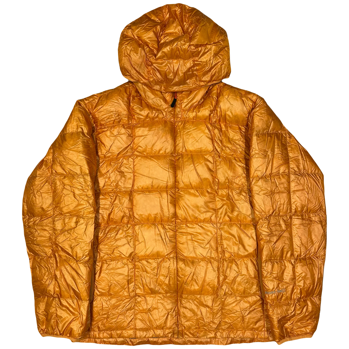Final Sizes: Square Stitch Puffer Jacket In Orange