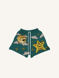 Shorts mit Kordelzug und Motiv-Print (Mond, Sonne, Sterne, Auge & Wolken)