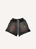 Shorts mit Kordelzug und Blumenmuster