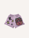 Shorts mit Kordelzug, Grafik- und Figurendruck