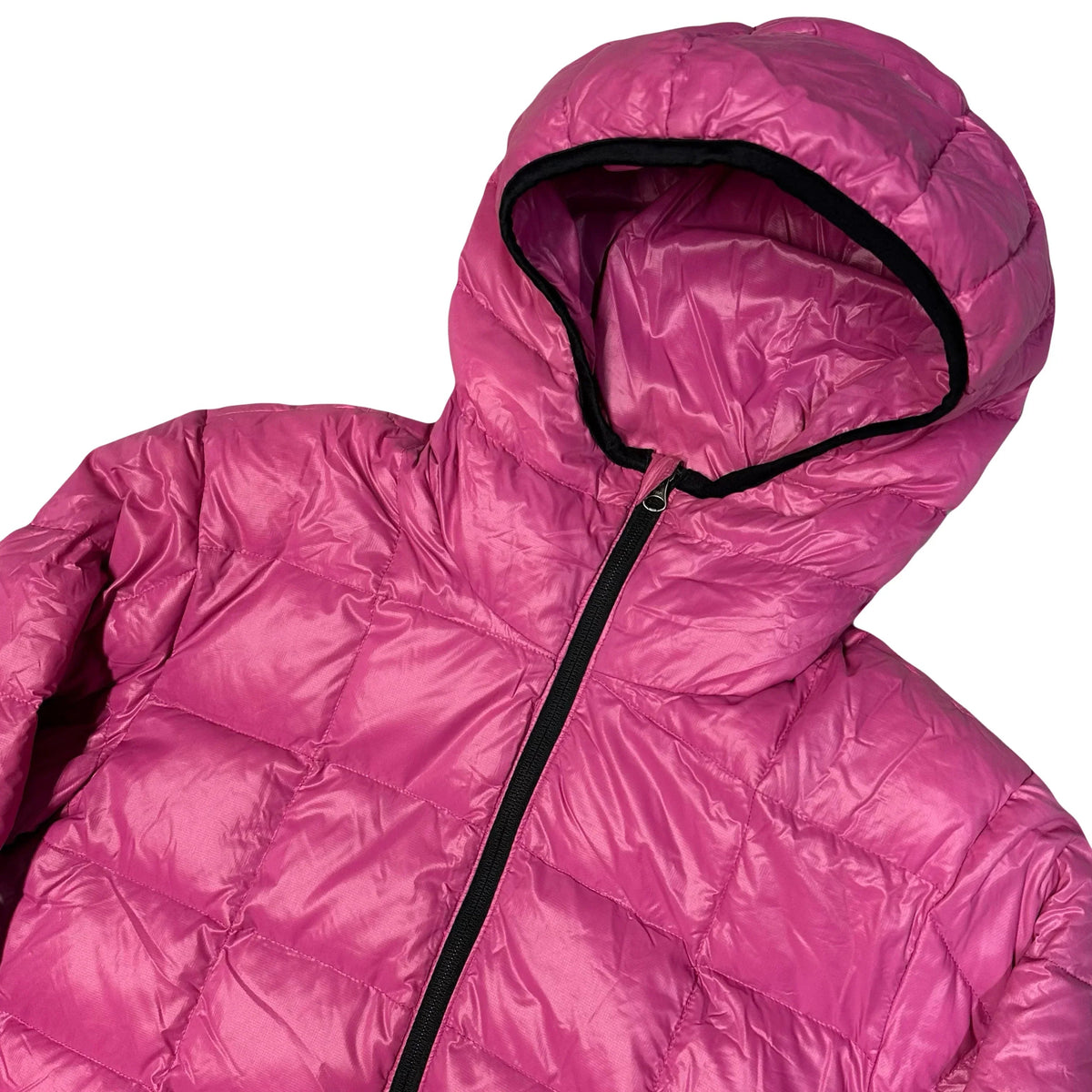 Final Sizes: Square Stitch Puffer Jacket In Pink