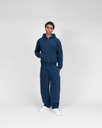 SU-joggingbroek met rits - marineblauw