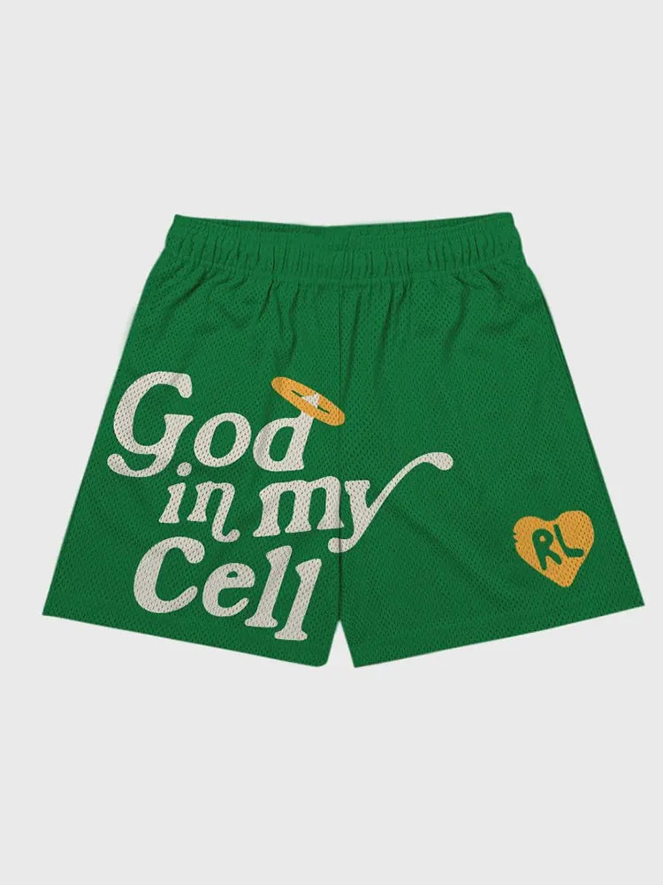 God In My Cell Mesh Shorts