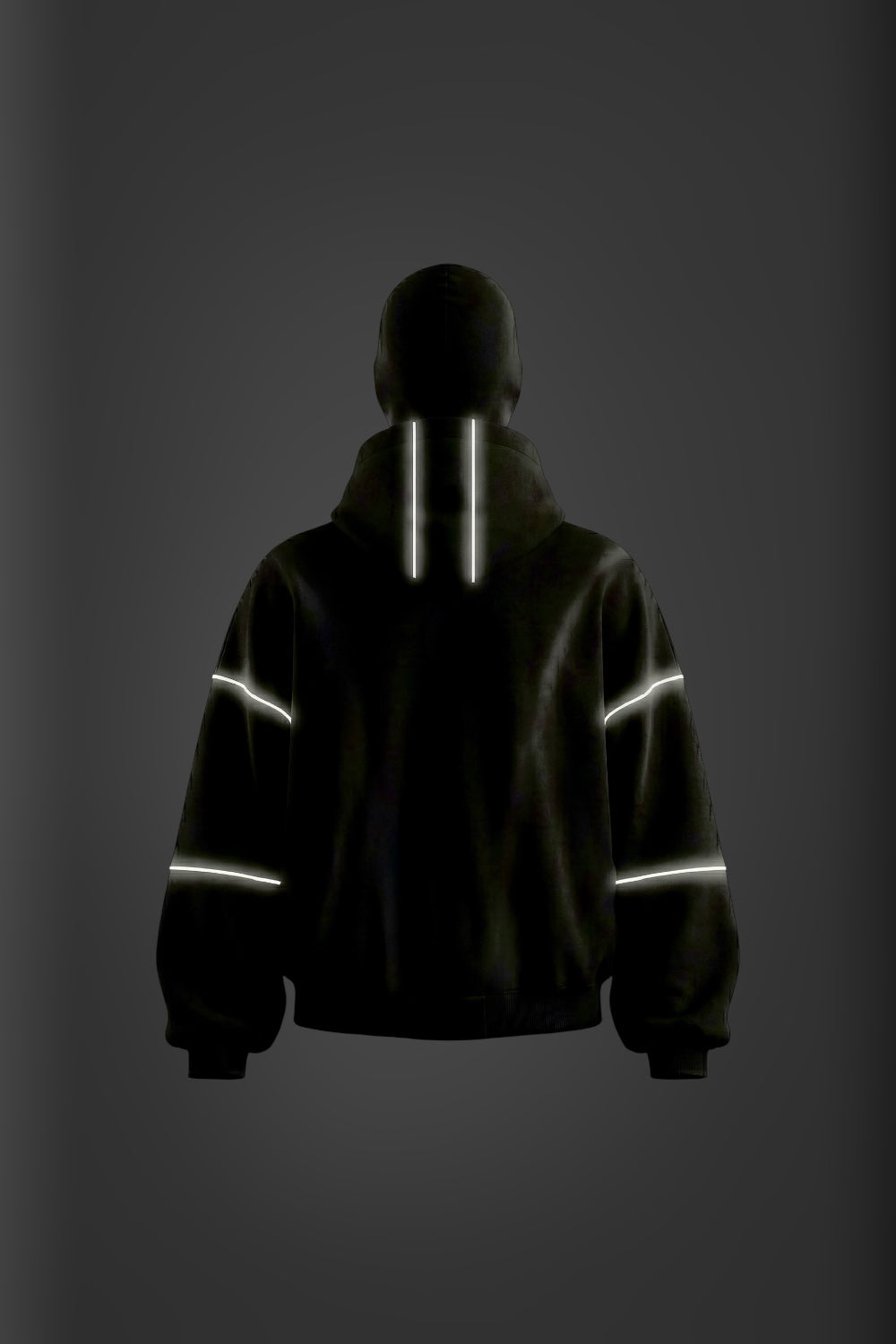 Sweat à capuche zippé « LIGHTNING » noir