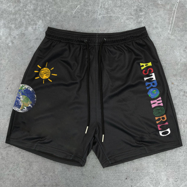 Shorts tendance rétro à motifs mode