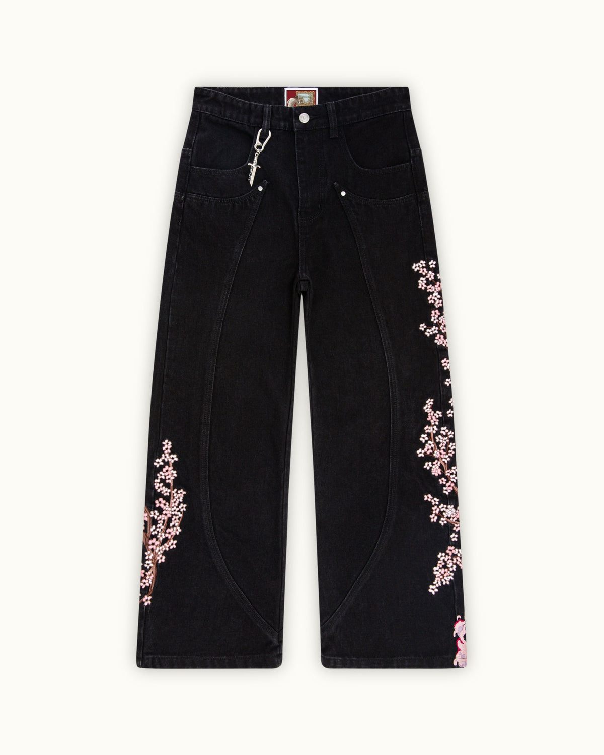 Blossom Black Denim