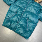 Final Sizes: Fur Hood Puffer Jacket In Blue