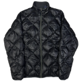 Endgrößen: Diamond Stitch Pufferjacke in Schwarz
