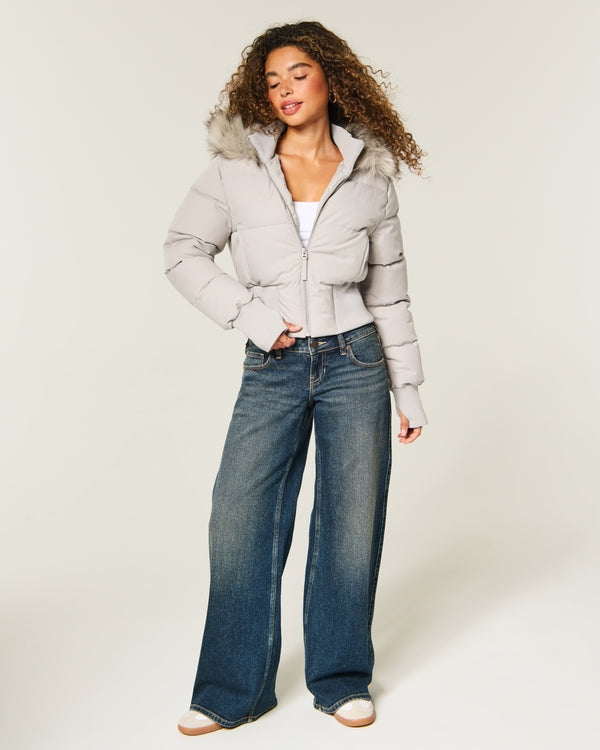 Peyton Faux Fur Trim Puffer Jacket