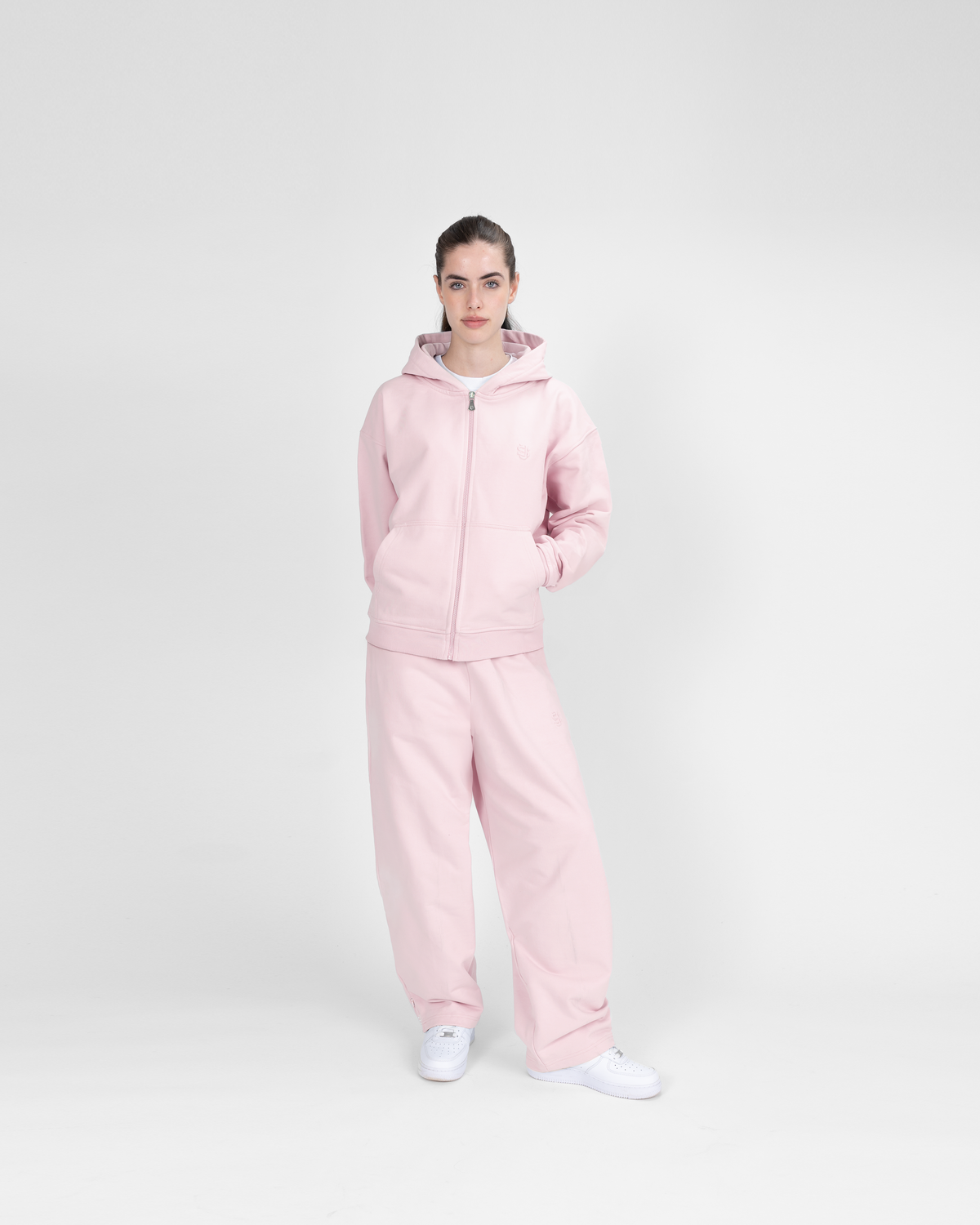 FELPA CON CERNIERA SU - ROSA