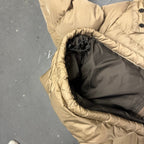 Sista storlekar: Dunjacka med pälskrage i beige