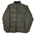 Final Sizes: Collared Puffer Jacket In Olive Green