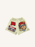 Shorts mit Kordelzug und Grafik-Print