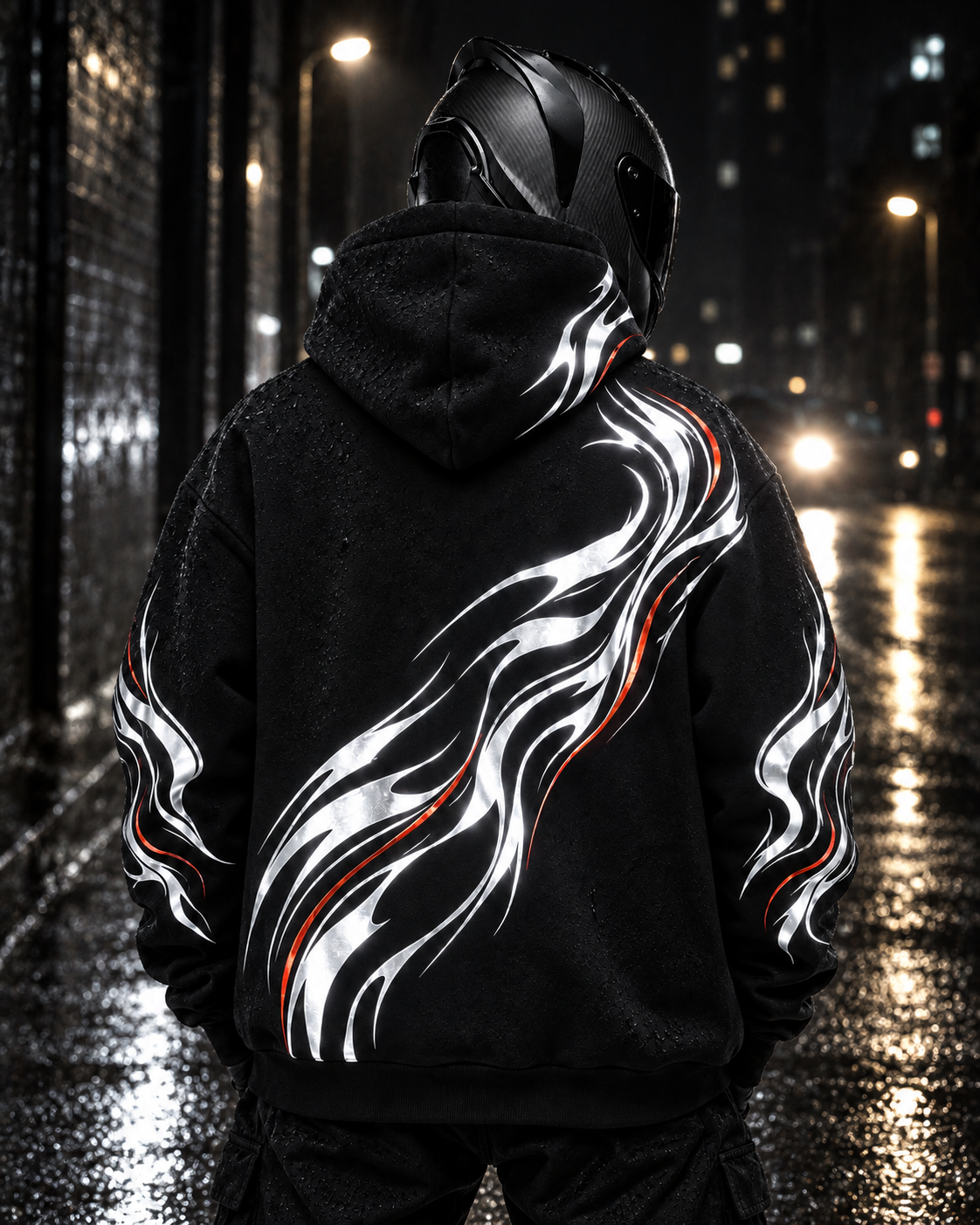 Sweat à capuche réfléchissant Signal Flame