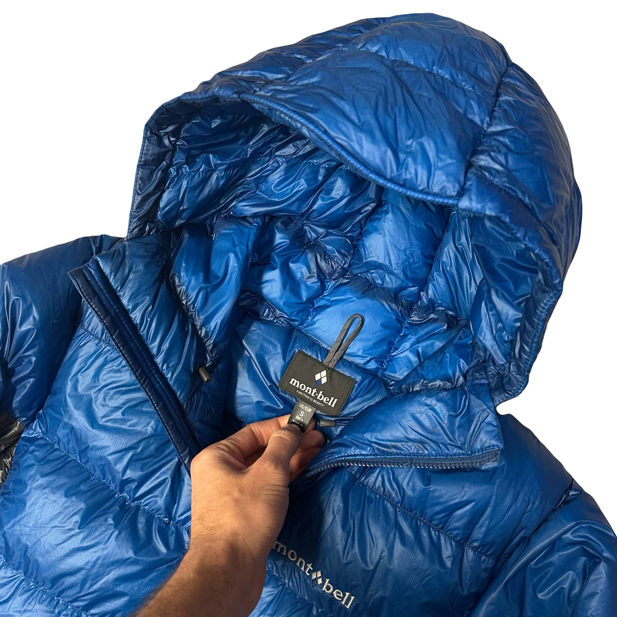 Laatste maten: gewatteerde parka-jas met Mirage Down in blauw