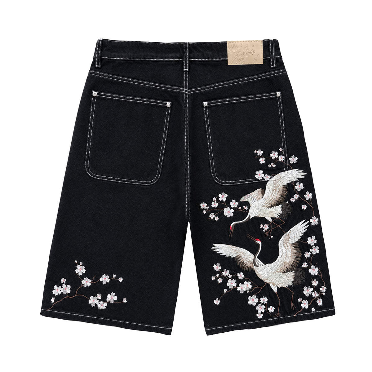 “Silver Crane” Baggy Jorts