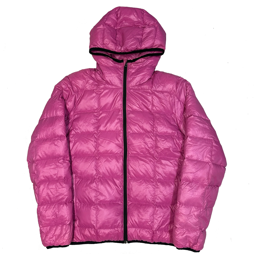 Final Sizes: Square Stitch Puffer Jacket In Pink