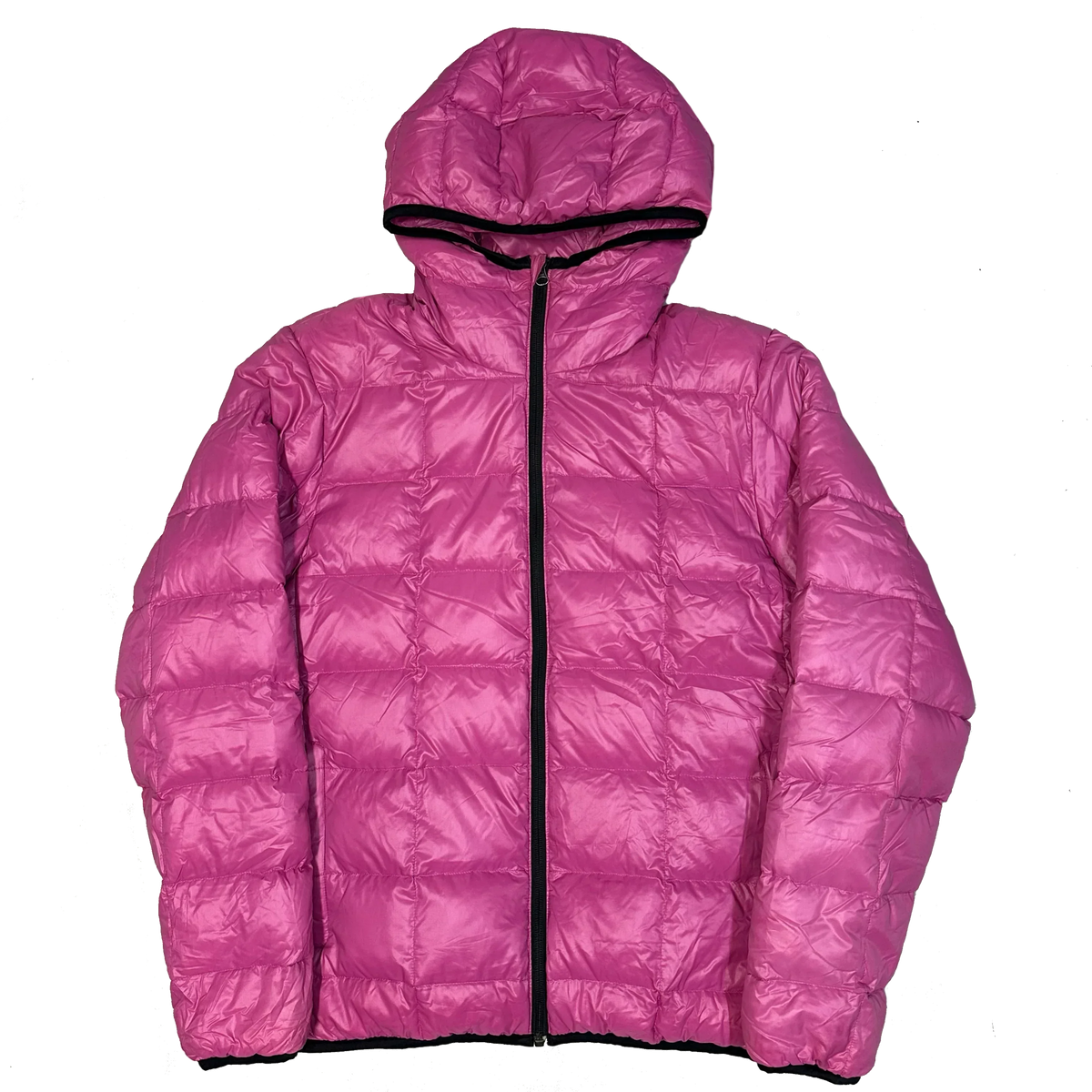 Final Sizes: Square Stitch Puffer Jacket In Pink