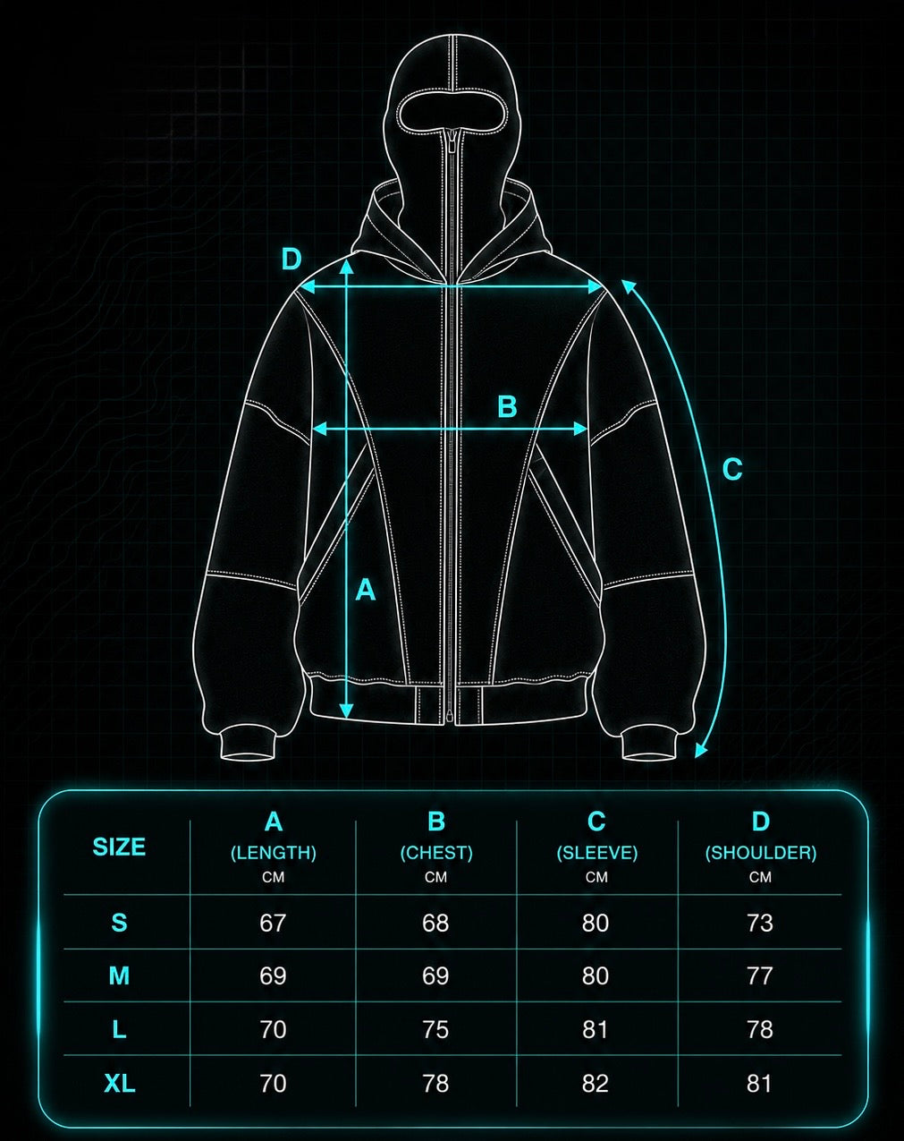 Sweat à capuche zippé « LIGHTNING » noir