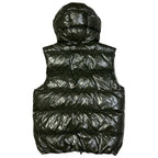 Final Sizes: Hooded Puffer Gilet In Dark Green