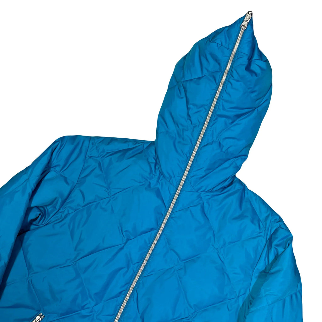 Final Sizes: Diamond Stitch Reversible Puffer Jacket In Blue & Orange
