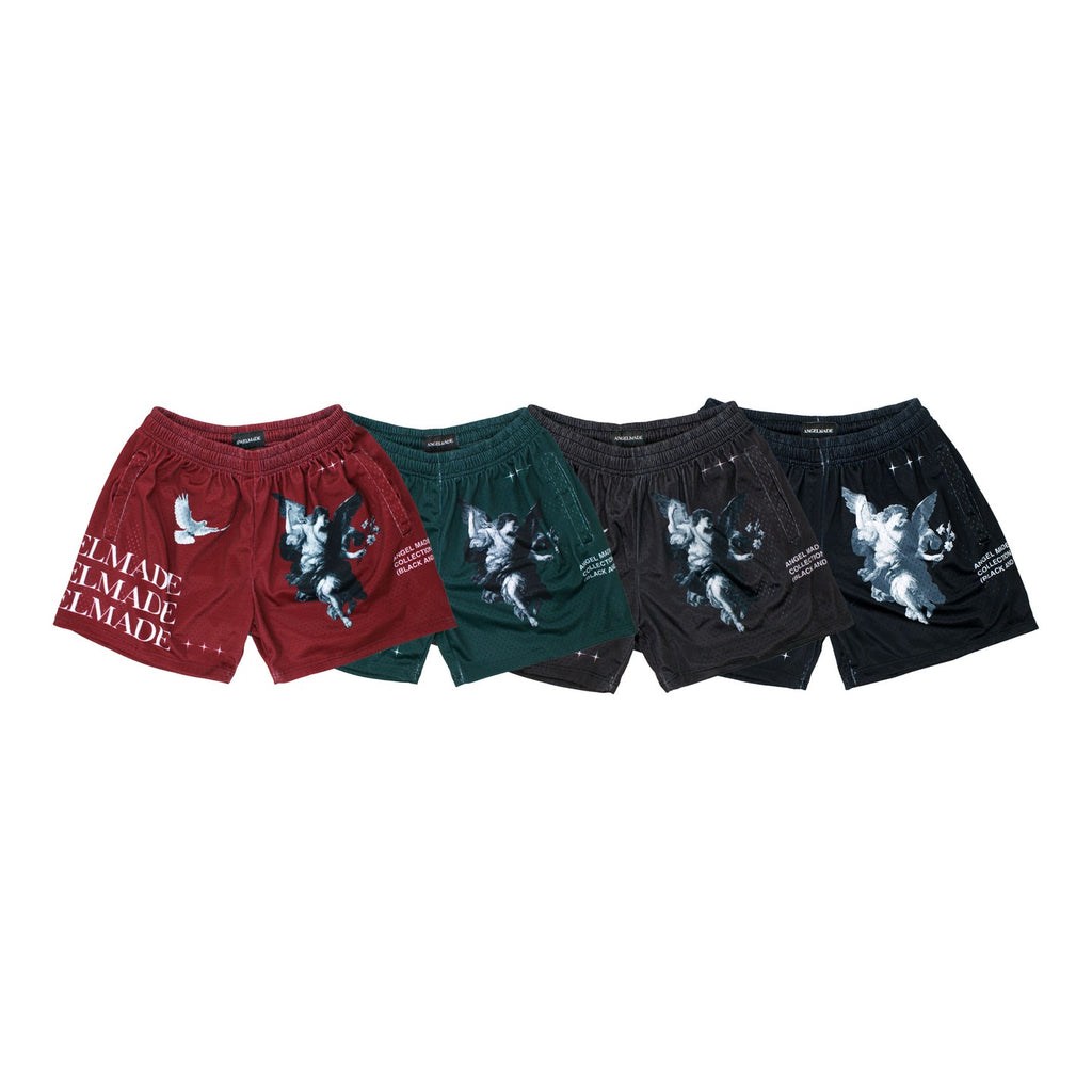 Angel Made Peace Dove Mesh Street Shorts