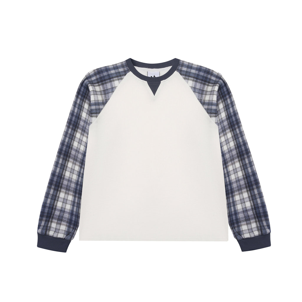 MAGLIA A MANICHE LUNGHE A NIDO D’APE - Azzurro
