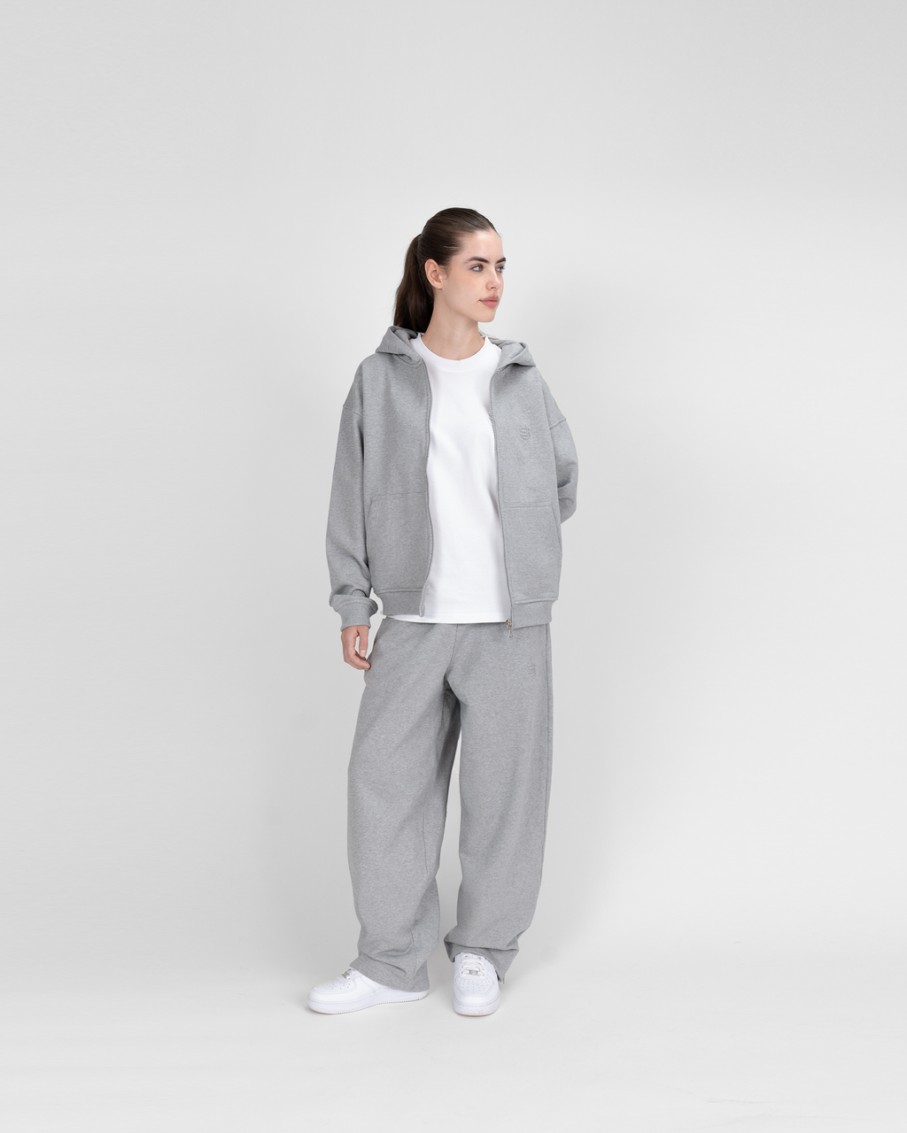 PANTALON DE JOGGING ZIP SU - GRIS