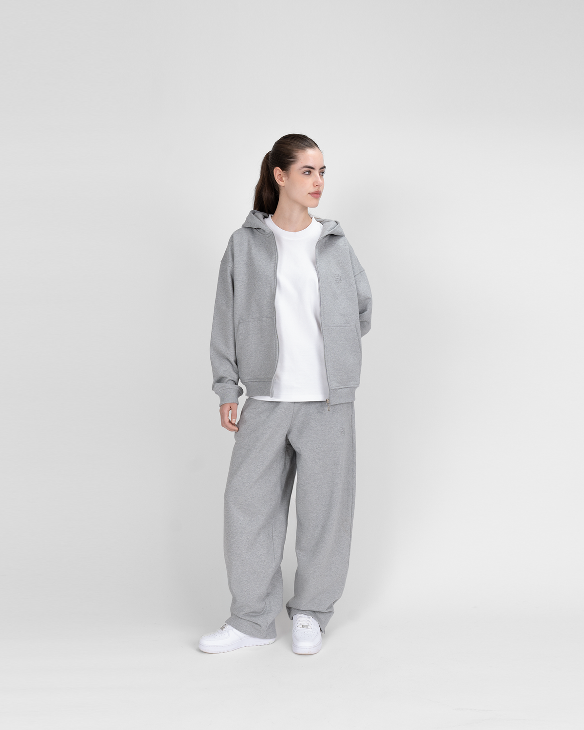 PANTALON DE JOGGING ZIP SU - GRIS