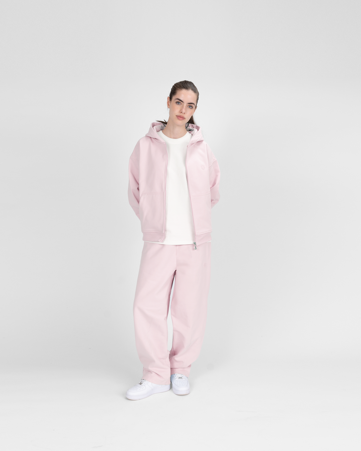 PANTALON DE JOGGING ZIPPÉ SU - ROSE