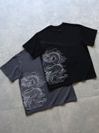 „Afterglow“ Drachen-T-Shirt – Anthrazit