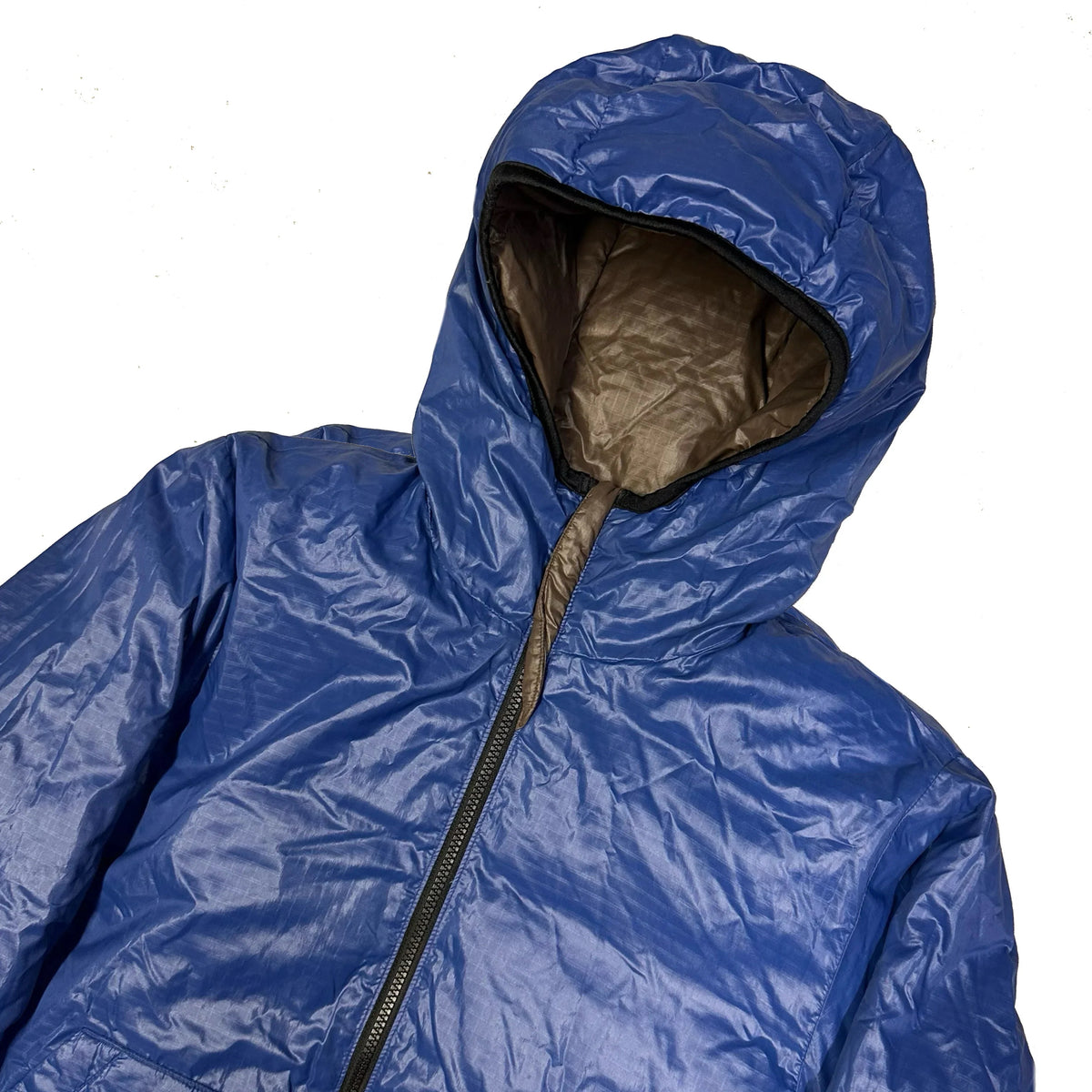 Tallas finales: Chaqueta acolchada reversible en marrón y azul