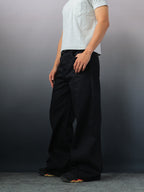 Onyxschwarze Baggy-Jeans