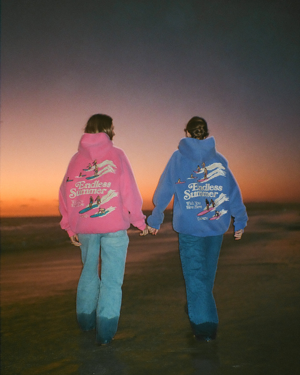 "Endless Summer" Oversized Lux Hoodie in Vintage Washed Blue