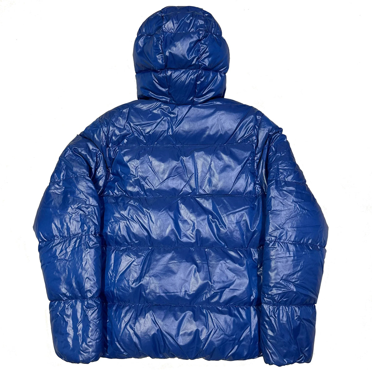 Laatste maten: gewatteerde jas in blauw en wit