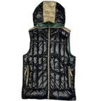 Ultime taglie: gilet imbottito con cappuccio nera