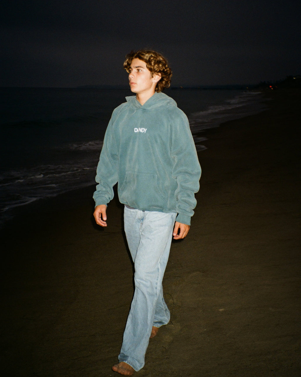 Sweat à capuche oversize « Let's Go On An Adventure » en vert sapin